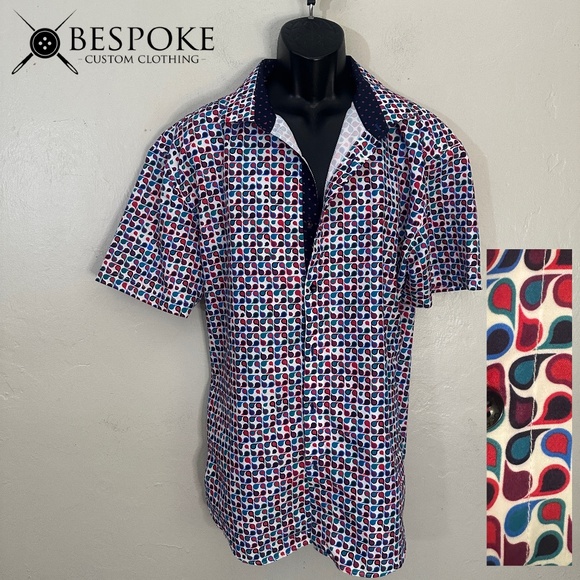 Bespoke Short Sleeve Shirt 3XL Gently worn Poly blend no fabric tag 25.5" armpit - Picture 1 of 4